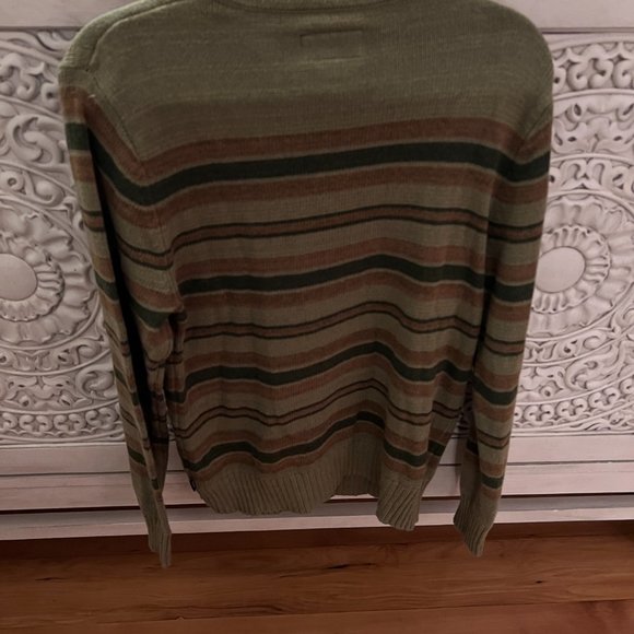 Brixton Surf - Olive Striped Sweater Womens M - Picture 4 of 5